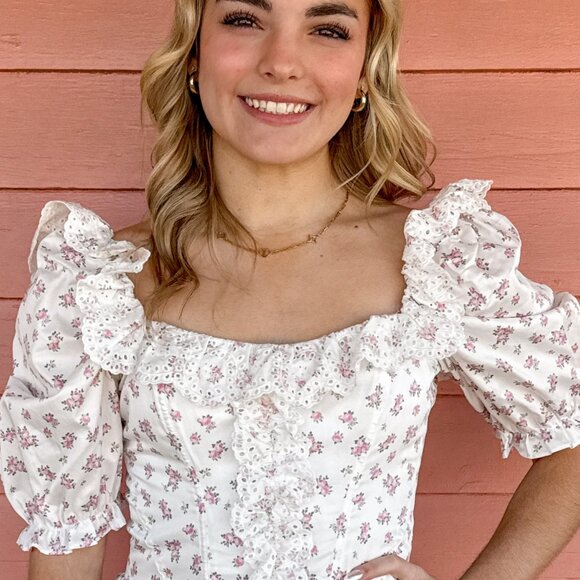 NWT For Love & Lemons Noam Mini Dress - Picture 4 of 10